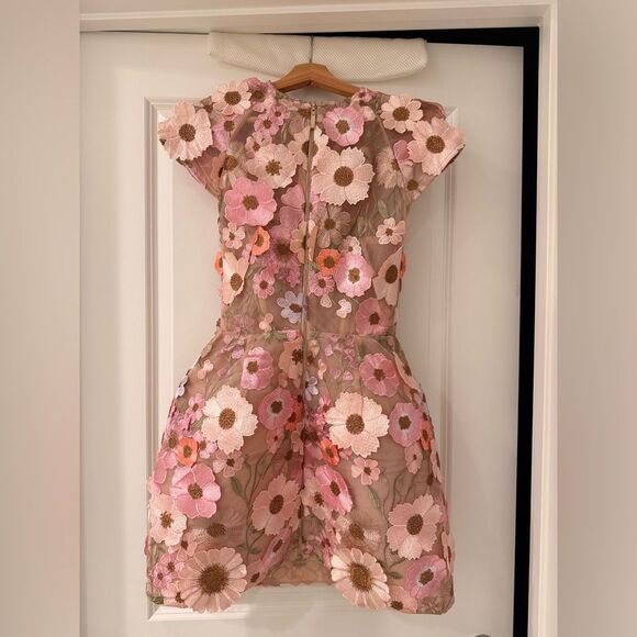 New Bronx and Banco Jasmine Embroidered Floral Applique Mini Dress - Picture 11 of 16
